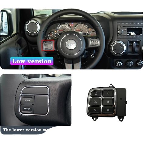 Cruscotto digitale, schermo HD, installazione plug and play, per Jeep JK 2011-2018 + pulsanti sul volante (1/2)