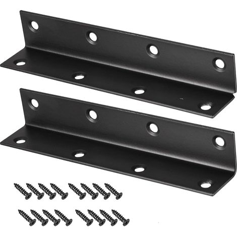 2 Pièces d'Équerres pour Bois, 137x26x26mm Équerres d'Angle en Acier Inoxydable, Équerres en L à 90 Degrés, Support d'Angle pour Meubles en Bois, Clôtures Fixation avec Vis