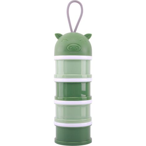 Distributeur de lait en poudre 4 couches, récipient portable pour biberon, boîte de rangement de voyage pour alimentation bébé (1/5)
