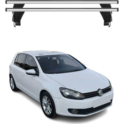 OMAC Dachträger Querträger Alu für VW Golf mk6 2008-2012 – Abschließbar – T-Nut – City-Crash-getestet – Max. 50 kg Silber (1/5)