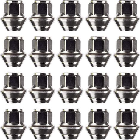 Satz Radmuttern für Leichtmetallfelgen. M12 x 1,5, Kegelscheibe, 19 mm Sechskant, kompatibel mit Ford-Leichtmetallfelgen und mehr (20)