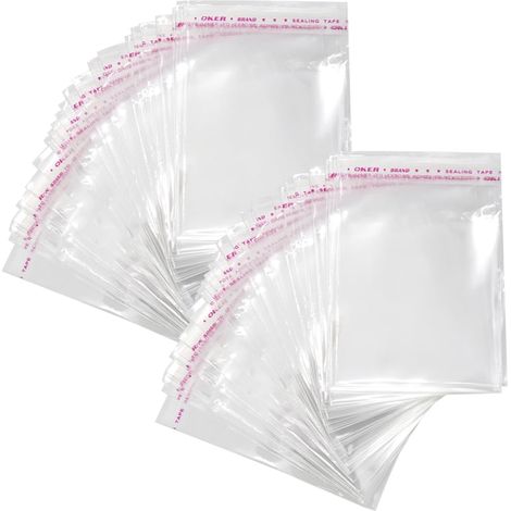 300 Pièces Sachet Plastique Transparent 9x13cm OPP pour Biscuits, Bonbons, Chocolat, Etc. (1/5)