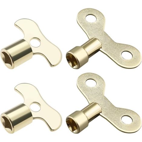 4pcs Clé de Robinet Clé de Vanne de Radiateur 6mm 7mm Clés d'ouverture Carrées Bouton d'eau Interrupteur Clé Multifonctionnelle Outil de Plombier pour Usine Jardin Lieu Public Maison (1/4)
