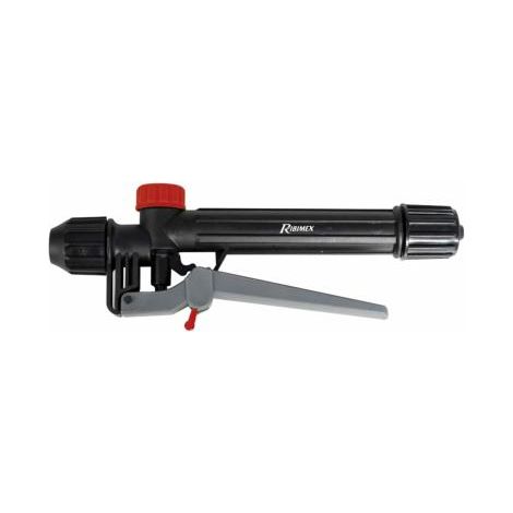 Ribimex – Poignée de lance pour pulvérisateur – En polypropylène – Raccordement par compression avec filtre – Réglage du débit à la gâchette – Longueur 200 mm (1/5)