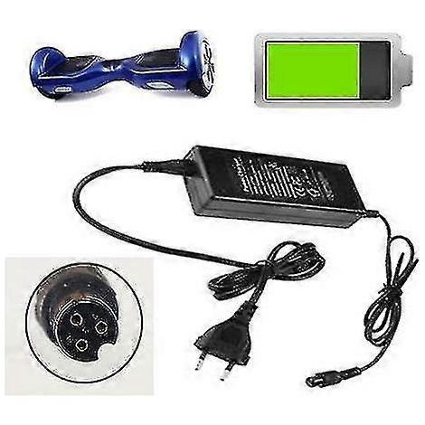 Chargeur pour hoverboard - Chargeur pour planche d'équilibre gyroscopique/hors-bord 42 V/2 A