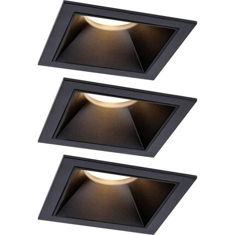 Paulmann 93125 Cole Lampada LED da incasso Kit da 3 LED (monocolore) 18 W Nero (1/5)