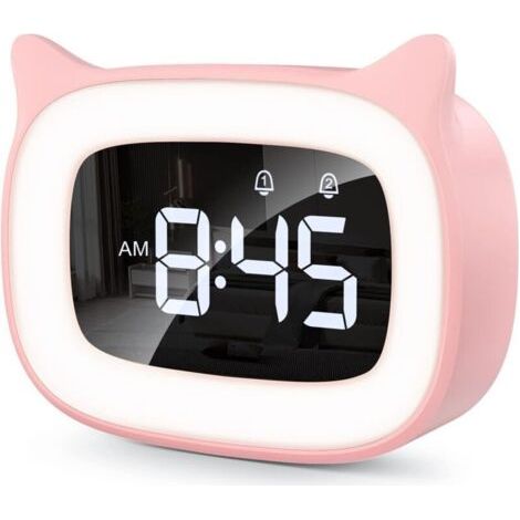 Reloj despertador LED con luz nocturna, perfecto para dormitorios, diseño moderno y funcional (1/4)