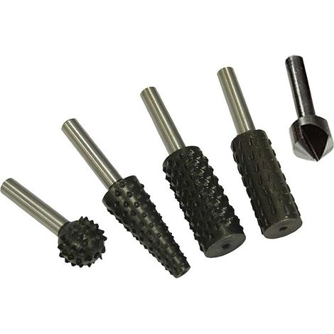 Faithfull Rotary Rasps (4 Pieces) and Countersink Set (FAIRRSET5) for Woodworking and Metalworking (1/3)