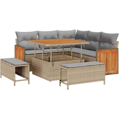 Maison Exclusive - Set Divano da Giardino 8 pz 8-Numero di posti (1/5)