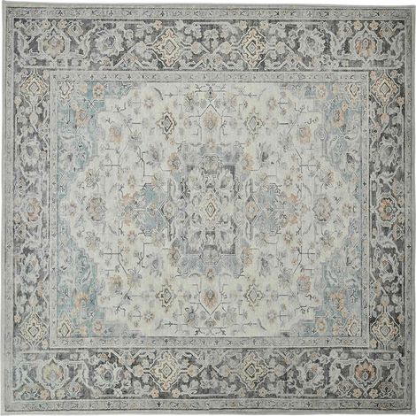 Rug ORIZ Cream 200 x 200 cm 100% Polyester vidaXL (1/4)