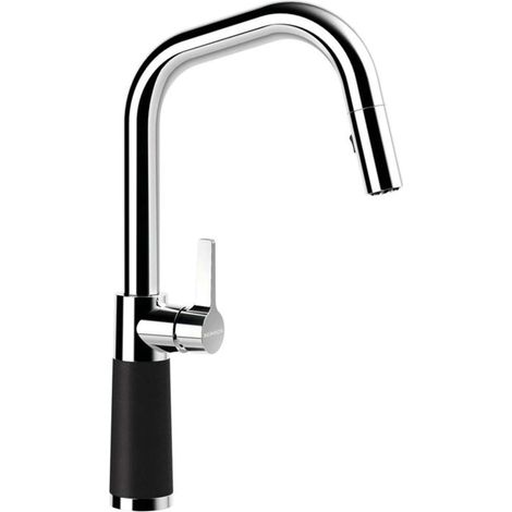 Schock Küchenarmatur SC-530 Chrom/Cristalite ausziehbarer Auslauf Nero GNE (1/3)