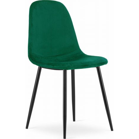 Silla Como - terciopelo verde oscuro x 1