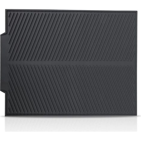 Enowelir Tapis de séchage à vaisselle, égouttoir à vaisselle à séchage rapide, grand tapis de séchage à vaisselle en silicone pour cuisine, comptoir, accessoires de table, lavable en machine (gris) (1/5)