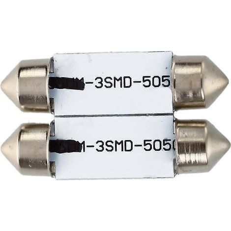 2 ampoules LED SMD 5050 36 mm blanches C5W pour plafonnier, éclairage de voiture () (1/2)