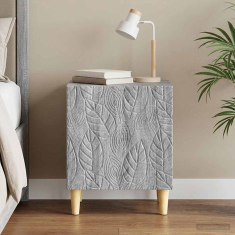 vidaXL Table de chevet Sonoma gris 43 x 34,5 x 50 cm Bois d'ingénierie (1/5)