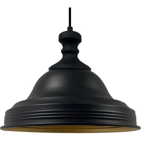 Ulmete Schlichte Schwarze Pendelleuchte, Kronleuchter für Wohnzimmer, Büro, Hotel, Restaurant, Vintage-Design (1/4)