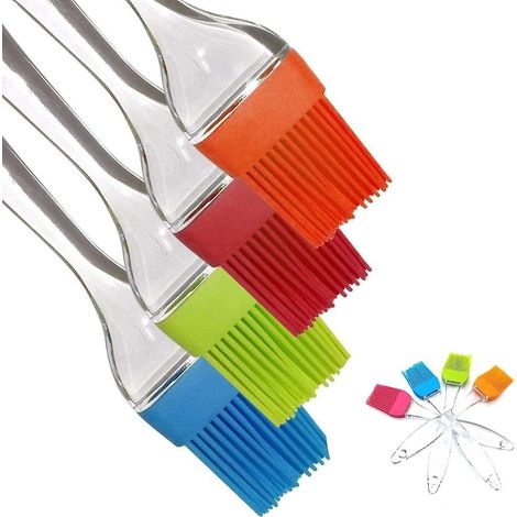 Ensemble de 4 brosses à dos en silicone pour barbecue, 18 cm (1/5)