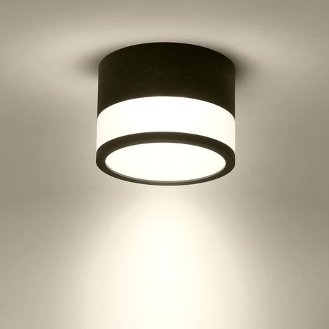 Spot Plafond en Saillie 1pc Rond LED Noir Blanc Neutre Plafonnier Aluminium 12W Ø110mm 230V 4000K pour Couloir Chambre Salle à Manger Cuisine Salon (1/4)