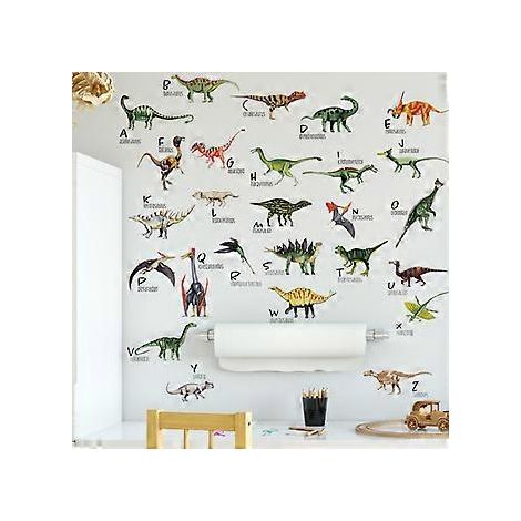 Dinosaurier-Wandtattoos fürs Kinderzimmer, abnehmbare Dinosaurier-Dekorationsaufkleber für Jungen und Mädchen.