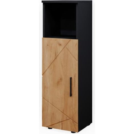 Meuble de rangement de salle de bain Irma, Chêne de force doré, 30 x 95 cm, Vicco