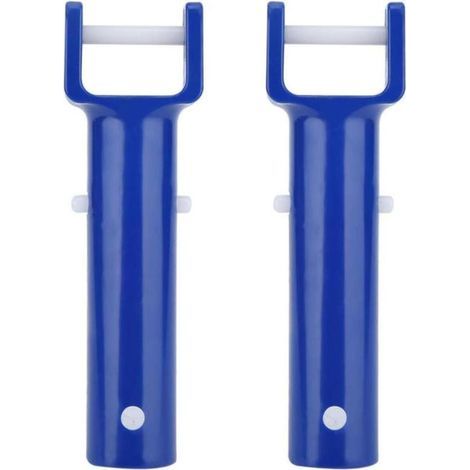 2pcs Blue V-Shaped Pool Brush Head Handle Clip Replacement Brush Head Handle Pool Accessories