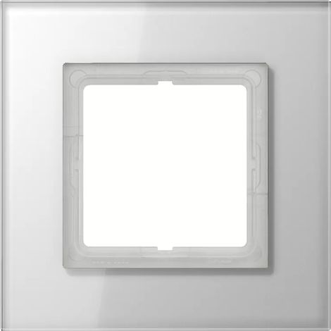 Jung Glasrahmen 1fach, senkrechte und waagerechte Montage, Glas, LS PLUS, alpinweiß LSP981GLWW (1/2)