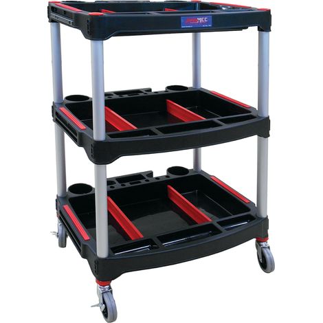 FERMEC 343 Carrello porta miniature attrezzi per officina garage 3 ripiani 58x46x90 cm (1/5)