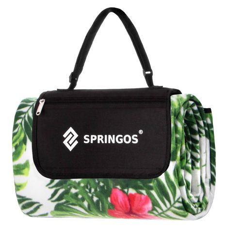 SPRINGOS Manta de picnic 200 x 160 cm Flores de hibisco, Manta de exterior Funda de coche Toalla de playa Alfombra de asiento.