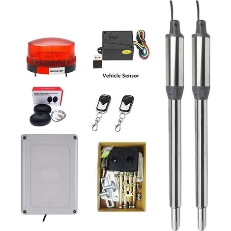 Kit d'ouvre-portes automatiques Dispositif d'ouverture de porte automatique Kits multifonctionnels d'opérateur d'ouvre-porte battante en acier inoxydable avec accessoires en option pour accessoires de (1/5)