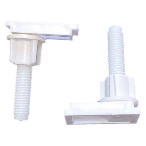 Sollbry 2pcs boulons de charnière de siège de Toilette en Plastique Blanc charnière de siège de Toilette vis à écrou fixés pour Le Montage supérieur charnières de siège de Toilette (1/4)