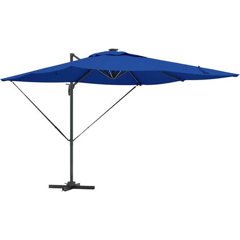 Parasol Bleu azure 286 x 284 x 270 cm Aluminium et polyester