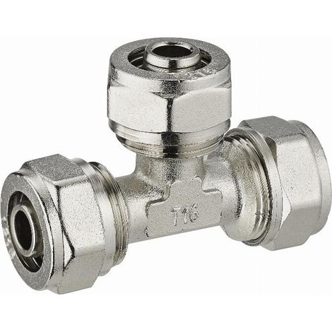 Gleiches T-Stück mit Kompression für Mehrschichtrohr NOYON & THIEBAULT - Ø 20 mm - 3980-20L1