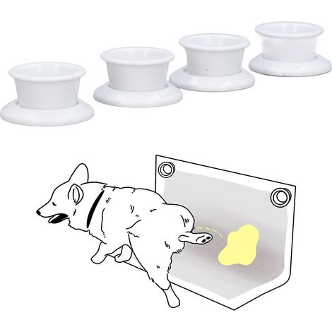 4PCS Support de Tapis de Pipi pour Chiens, Support de Tapis de Formation de Pot à Aimants Puissants, Support de Tapis de Formation de Pot d'Intérieur pour Animaux de (Blanc) (1/5)