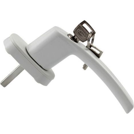Poignée De Fenêtre Verrouillable - 7 X 7 Mm - Espacement Vis 43 Mm - Pour Fenêtres En PVC Aluminium Bois - 2 Pièces (1/5)