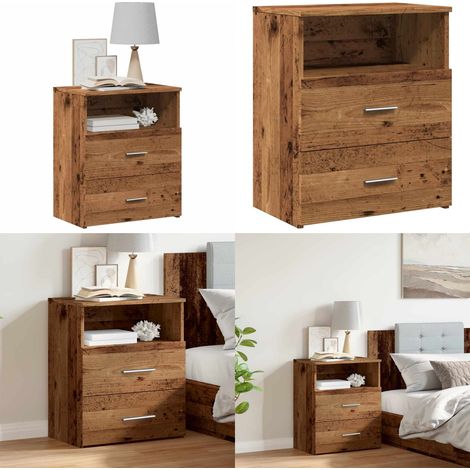 vidaXL Nachttisch Altholz-Optik 50x32x60 cm Holzwerkstoff (1/5)