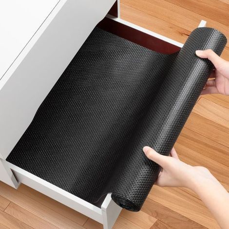 Tapis Fond de Tiroir Antiderapant,Tapis de tiroir EVA Non-Adhésif,Tapis de Frigo Étanches Peut être Coupé en Taille pour Protection Tiroir Cuisine Placard Etagere(45X150cm) (1/4)
