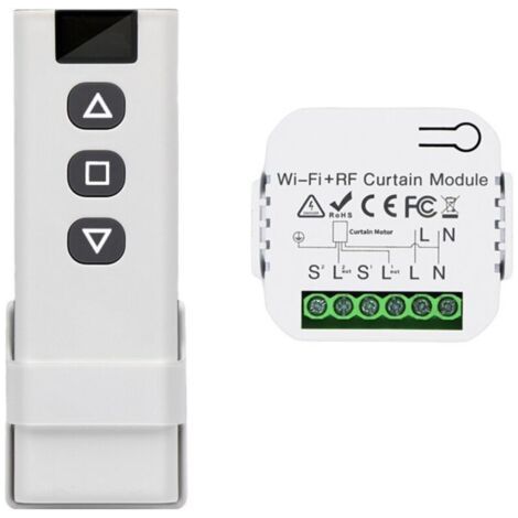 Houhence – Interrupteur sans fil pour volets roulants – Télécommande RF 433 MHz – Portée 100m – Compatible moteurs AC 110-240V – Installation facile