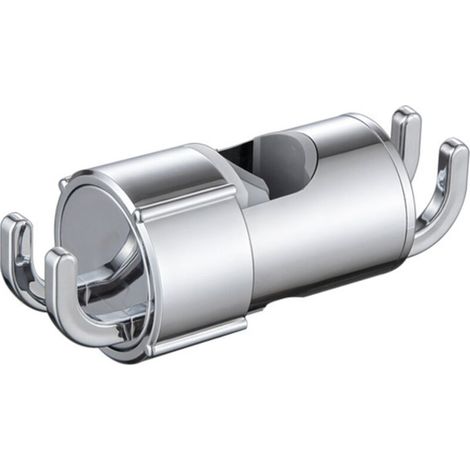 Supporto universale per soffione doccia con 4 ganci per aste scorrevoli, set di supporto regolabile per soffione doccia per aste con diametro di 16–27 mm - Crezuo