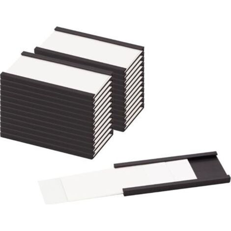 Porte-étiquette Magnétique 50PCS 2.5CM x 5CM Paquets de canal C Film Protecteur épais pour Cartes en Papier Blanc de 300 g Amovible Sans Gâchis pour étagère (1/4)