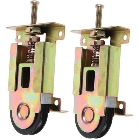 Lot De 2 Roulettes De Porte De Placard : Roulettes Coulissantes De Remplacement À Roulement À Billes, Roulettes Pour Portes À Miroir À Cadre En Bois En Métal. (1/5)