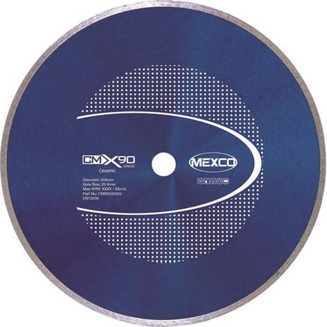 MEXCO CMX9035025 X90 Grade Ceramic Materials Diamond Blade 350 x 25.4mm (1/2)