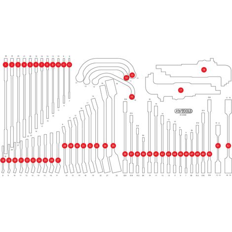 KS TOOLS Insert en mousse vide pour 813.0068 ( 813.0068-97 )
