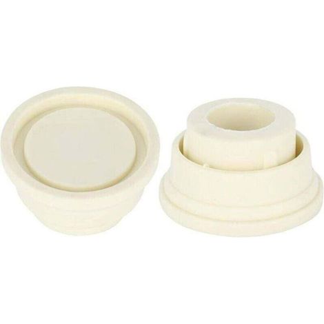 Pare-chocs d'échelle de piscine, 2 pièces, embouts en caoutchouc blanc pour piscine enterrée.
