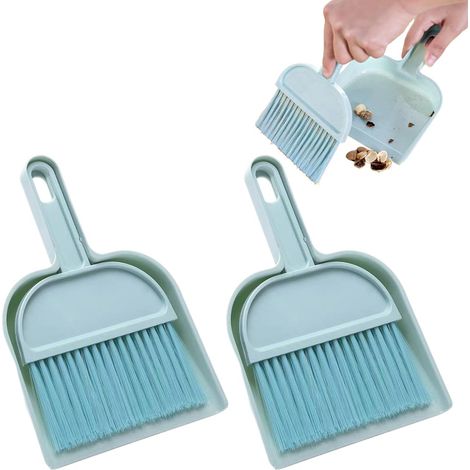 2 Pcs Cage Cochon d'Inde Brosse Kit Mini Pelle et Balayette pour Lapin, Hamster, Petits Animaux Dustpan and Brush (1/5)