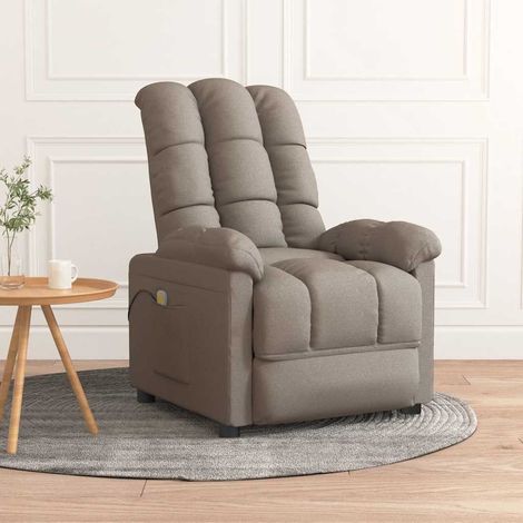 Massagesessel Taupe Stoff vidaXL (1/5)