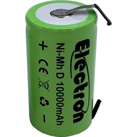 Batteria ricaricabile Ni-Mh torcia D 1,2V 10000mAh con linguette a saldare