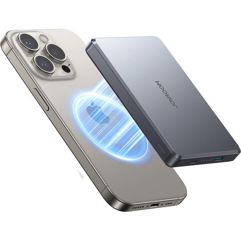 Powerbank Pro 10000mAh Ultradünn Magnetisch PD 20W USB-C Lightning - Grau (1/5)