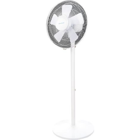 Cecotec Ventilatore da Pavimento e Desktop EnergySilence 535 2 in 1, Potenza 40 W, Diametro 16 pollici, 5 Lame, Altezza Regolabile Fino a 115 cm, 3 Velocità, Oscillazione Automatica, Bianco (1/5)