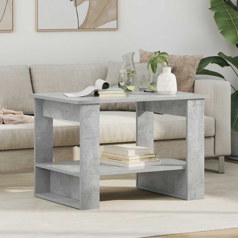 Couchtisch Beton Grau 72 x 50 x 50 cm Holzwerkstoff (1/5)