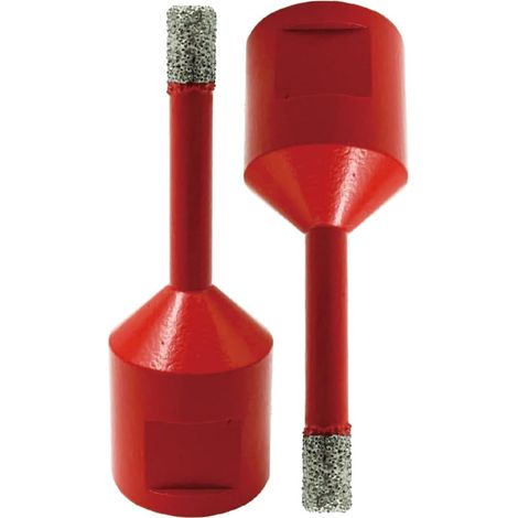 Broca de diamante de 6 mm (1/4 pulg.) - 2 piezas, broca de diamante soldada al vacío con rosca de 5/8-11, sierra de corona de diamante para porcelana, cerámica, granito, ladrillo y mármol (estándar de